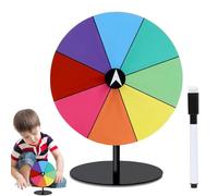 Rueda de la fortuna para girar, 8 letras acrílicas | 20 cm Multicolor Fortune Wheel | Color mesa de ruleta Spinner rueda giratoria rueda ganadora para ferias de ferias, carnaval, boda y carnaval