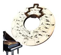 Rueda De Madera Circular - Círculo De Madera, Rueda De Acordes Educativa Para Teoría Musical | Ayuda Con La Composición, Armonías Y Progresiones De Acordes Para Guitarra, Teclado, Bajo, Ukelele,