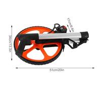 Rueda de medición de Contador mecánico 0 9999,9 m 0 9999,9 pies Rango de medición Rueda de medición Manual para medición de Tierra Caminos Campos Trabajo de encuesta Nylon PC