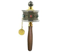Rueda de meditación - Rueda de meditación de mano, rotación suave y silenciosa, decoración tibetana | Atención plena y ayuda espiritual para meditaciones, opción adecuada para el hogar, altar, oficina