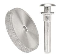 Rueda de molienda de banco de 1-4/5 pulgadas para amoladora de troquel, piedra de molienda de diamante para uso general de metal y manualidades, eje 3/8, grano 150, accesorio de taladro de rueda de