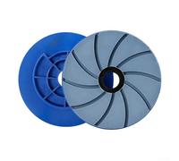 Rueda de molienda de borde de 6 pulgadas tipo bloqueo de caracol para pulir superficies de mármol y granito aplicable para máquinas automáticas de bordes uso con agua para molienda húmeda (grano 100)