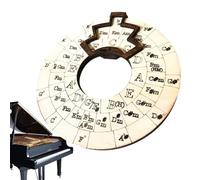 Rueda de música de acordes redondos para guitarra, acordes de guitarra, herramientas musicales de madera, herramienta de escritura de canciones de teoría de acordes resistente, guía de teoría musical