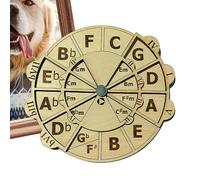 Rueda de música de madera - Música Teoría Fifths Wheel, Wooden Chord Tool | Portable Fifts enseñando a los músicos de composición de canciones amantes de la música, herramienta de