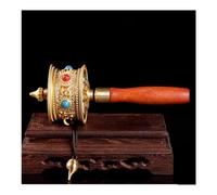 Rueda de oración budista Rueda de oración de mano, Una rueda de sutra ultra suavey silenciosa, accionada manualmente, for el budismo tibetano(Gold)