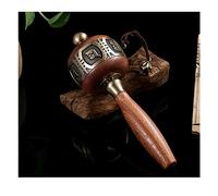 Rueda de oración budista, rueda de oración tibetana, rueda de oración de mano utilizada for oración, bendición, meditación, relajación, yoga (color: rojo, tamaño: pequeño) (color: rojo, tamaño: pequeñ