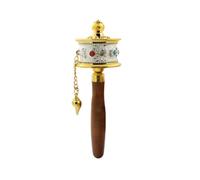 Rueda de oración de mano de cobre, rueda de oración budista tibetana, para orar, meditar, curar, relajarse (estilo 5)