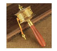 Rueda de oración mano budista Resistente y duradera; con mango for orar, bendecir, meditar, relajarse, yoga(B)