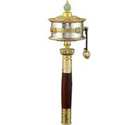 Rueda de oración, rueda de oración de mano, rueda de oración tibetana, rueda de oración de mano budista, for relajarse, orar, meditar y orar
