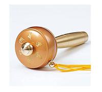 Rueda de oración, rueda de oración tibetana, rueda de oración de mano de cobre utilizada for oración, bendición, meditación, curación, relajación, yoga (oro)(Gold)