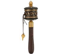 Rueda de oración tibetana, diseño de mano, 60.000 escrituras, construcción de cobre desmontable para orar, bendecir, meditar, curar y relajarse