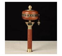 Rueda de oración tibetana, Rueda de oración budista tibetana de aleación con manivela y seis palabras mantra