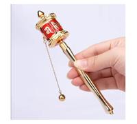 Rueda de oración tibetana, Rueda de oración budista tibetana de cobre hecha a mano con pergamino de mantra(Rosso,16 * 3.7 * 3.2cm)