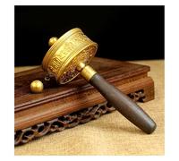 Rueda de oración tibetana, Rueda de oración con escrituras de Buda de primera calidad y mango de madera