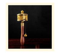 Rueda de oración tibetana Rueda de oración manual, Con la verdad de seis caracteres del budismo tibetano, para rezar y bendecir