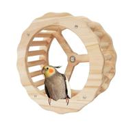 Rueda de pájaro, juguete de rueda de pájaro - Juguetes de inteligencia de loro, accesorios de jaula de madera para pájaros para Conures, periquitos, loros,