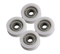 Rueda de polea con rodamiento de acero, de CNBTR, acanalada (4 unidades)