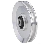 Rueda de polea de aleación de aluminio de 110 mm a prueba de polvo con rodamiento 6202RS para sistemas de cable de gimnasio, color plateado (1 paquete)