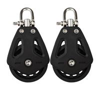 Rueda de polea de cable,Poleas de acero inoxidable para cuerda,Polea giratoria de acero inoxidable de 2 piezas | Corredor de cuerda de bloque de polea resistente, bloque de rodamiento de polea simple
