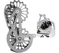 Rueda de polea de cambio trasera de fibra de carbono compatible con 105 R8000, 4700, 4600 y otros modelos de bicicleta de carretera a juego (SD2 negro)