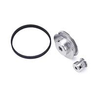 Rueda de polea de correa de distribución de alumin Kit de polea correa distribución GT2 20T 60T diámetro 5/8/10mm 6mm ancho 2mm paso 3 uds varios tamaños(20T8-60T8-200mm)