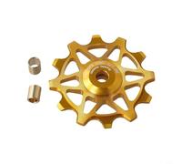 Rueda de polea de desviador trasero CNC de alta on rodamientos de cerámica Si3N4 para bicicletas de carretera 12T 14T Fit 8 11 velocidades sistemas de transmisión (12T dorado)