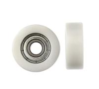 Rueda de polea de nailon, Polea de nailon con rodamiento 8 x 32 12 mm, 608zz integrado, recubierta goma, rueda rodillo POM, 3 unidades