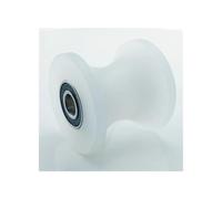 Rueda de polea de nailon, Rodillo de polea con cojinetes acero inoxidable 304, rueda riel en forma U nailon, material polipropileno PP, línea fija for colgar, 2 piezas