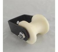 Rueda de polea de nailon, Rueda de cojinete nailon con guía plástico y rodillo en forma U, 2 piezas