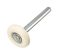 Rueda de polea de nailon, Rueda de rodillo for puerta garaje alta resistencia con rodamiento nailon, sellada bola, 105 mm largo, color blanco, 2 piezas