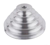 Rueda de polea de pagoda de aluminio, 5 capas, 5 ranuras, 150 mm, cono escalonado para taladro, accesorios de accionamiento de motor, taller, carpintería, herramientas de metalurgia, tipo A (19 mm)