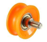 Rueda de polea de rodamiento de varilla roscada, ranura en V de Metal, 1,5/3/2,5/3,7/4,5mm de profundidad, 6x22x8/6x27x9/6x30x1 3/8x40x10/8x50x12mm, 1 Uds.(6x27x9mm white)