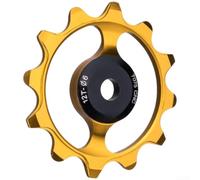 Rueda de polea guía de metal 12T estrecha y ancha para bicicleta | Funcionamiento suave del rodamiento, diseño ancho estrecho 12T, reduce la caída de la cadena, construcción de metal