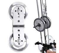 Rueda de polea Inferior,Disco de Cable para elevación de polea de tracción, Doble tirón Resistente Resistente Discos de Cable de Aluminio de Nylon