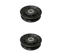 Rueda de polea tensora de tractor de jardín para 91178 4206130, componente tensor de correa de cubierta de acero negro, pieza de repuesto de funcionamiento suave para cortacéspedes (2 piezas)