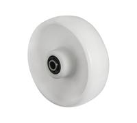 Rueda de poliamida, blanca eurokraft basic, rodamiento de rodillos, a partir de 2 unid.