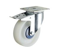 Rueda de poliamida, blanca TENTE, Ø x anchura de las ruedas 125 x 40 mm