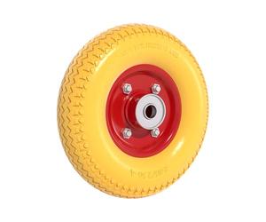 Rueda de poliuretano PU 2.80/2.50-4 de goma maciza antipinchazos para carretilla saquera de almacén