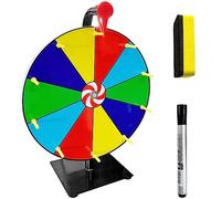 Rueda de premio giratoria de 12 pulgadas con borrador seco y marcador, 10 colores de solts Lucky-Win Wheel Game Party Win Wheel Game Supplies