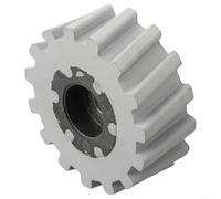 Rueda de prensa transportadora de goma para máquina de bandas de bordes totalmente automática, núcleo de aluminio, 48 x 25 x 8 mm a 62,7 x 25 x 8 mm, rodillo de transmisión transportador de torno para