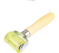 Rueda de presión de reparación de neumáticos de automóvil con construcción de aleación y rodamientos suaves para un rodamiento consistente, mango de madera cómodo para un uso prolongado (grande)