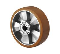 Rueda de PU sobre llanta de aluminio eurokraft basic, rodamiento doble de bolas, a partir de 2 unid.