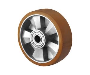 Rueda de PU sobre llanta de aluminio eurokraft basic, rodamiento doble de bolas, a partir de 2 unid.