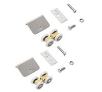 Rueda De Puerta Corredera Ajustable Puertas Ducha Rodillos Poleas Colgantes Fácil Instalación Puerta Colgante 2 Uds.