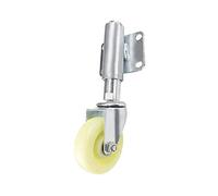 Rueda de puerta de 4" Ruedas giratorias de nailon con resorte Ruedas de absorción de golpes Ruedas de gran resistencia para muebles, puertas de madera o metal, altura ajustable 30/60 mm, 176 lbs de