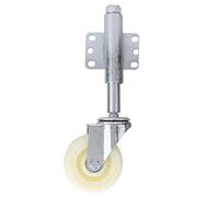 Rueda de Puerta Nylon 4 Pulgadas con Resorte Alta Resistencia, Rueda Giratoria de Repuesto Capacidad de Carga 440 Libras