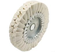 Rueda de pulido cosida en espiral para bandas de bordes, almohadilla de pulido de algodón para madera para alisar superficies de 150 mm de diámetro (150 × 19 × 20)