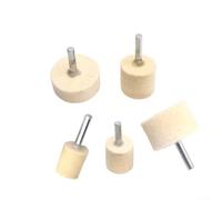 Rueda de pulido de fieltro de lana de vástago de 6 mm para amoladoras rotativas que soportan uniformidad y reflectividad en metales, vidrio y plásticos de ingeniería (40 mm)