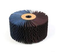 Rueda de pulido de madera de 118 x 60 mm, cepillo de lijado de tambor de alambre abrasivo para tallar raíces, muebles, manualidades, superficies curvadas grabadas, tela de esmeril de grano 120-600