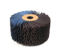 Rueda de pulido de madera de 118 x 60 mm, cepillo de lijado de tambor de alambre abrasivo para tallar raíces, muebles, manualidades, superficies curvadas grabadas, paño de esmeril de grano 120-600
